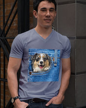 Load image into Gallery viewer, Australian Shepherd In Denim Pocket Gift For Dog Lovers Guys V-Neck
