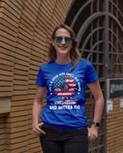 Load image into Gallery viewer, Good Girl Loves Her Mama Loves Jesus and America Too Design Ladies Tee