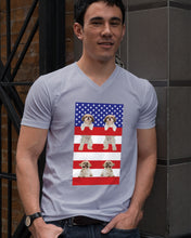 Load image into Gallery viewer, America USA FLag In My Heart Shih Tzu Gift For Dog Lovers Guys V-Neck