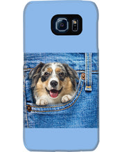 Load image into Gallery viewer, Australian Shepherd In Denim Pocket Gift For Dog Lovers Phone case