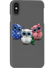 Load image into Gallery viewer, Lovely Phone Case Three Owl With US Flag Gift For Owl Lovers Phone case