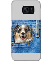 Load image into Gallery viewer, Australian Shepherd In Denim Pocket Gift For Dog Lovers Phone case