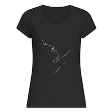 Load image into Gallery viewer, I Love My Frenchie Custom Design Gift For Friends Ladies V-Neck