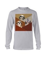 Load image into Gallery viewer, Three Cute Shih Tzu In Bag Gift For Dog Lovers Unisex Long Sleeve