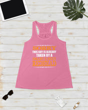 Load image into Gallery viewer, Sorry This Guy Is Already Taken By A Smart And Sexy Redhead Gift For Men Ladies Flowy Tank