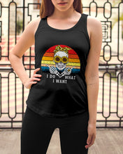 Load image into Gallery viewer, I Do What I Want Skull Sunflower Special Custom Design Ladies Flowy Tank