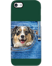 Load image into Gallery viewer, Australian Shepherd In Denim Pocket Gift For Dog Lovers Phone case