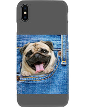 Load image into Gallery viewer, baby Pug In Denim Pocket Gift For Dog Lovers Phone case