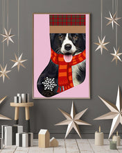 Load image into Gallery viewer, Santa Border Collie In Stock Gift For Dog Lovers Vertical Poster