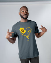 Load image into Gallery viewer, Black Phone Case Sunflower Faith Gift For Christians Guys Tee