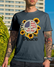 Load image into Gallery viewer, Peace Sign Sunflower Birthday Gift For Girls Guys Tee