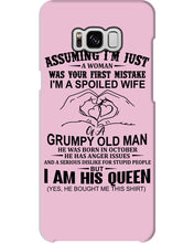 Load image into Gallery viewer, A Spoiled Wife Of An October Grumpy Old Man Birthday Meaningful Gift Phone case