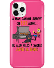 Load image into Gallery viewer, A Man Loves Beer And Dachshund Gift For Dog Lovers Phone case