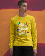 Load image into Gallery viewer, Butterfly Live Laugh Love Gift For Lover Unisex Long Sleeve