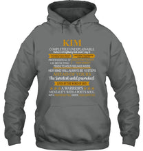 Load image into Gallery viewer, Kim Custom Name Gift A Warrior's Mentality With A Poet's Soul Hoodie
