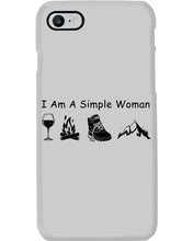 Load image into Gallery viewer, Simple Woman Loves Wine Camping Shoes And Climbing Phone case