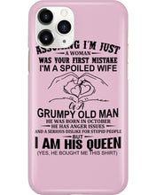Load image into Gallery viewer, A Spoiled Wife Of An October Grumpy Old Man Birthday Meaningful Gift Phone case