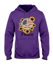 Load image into Gallery viewer, Peace Sign Sunflower Birthday Gift For Girls Hoodie