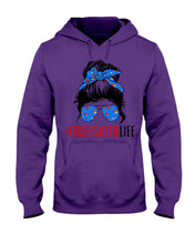 Load image into Gallery viewer, Firefighter Make You Life Safe Lady With Blue Ribbonhead Gift For Women Hoodie