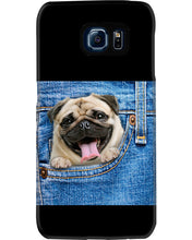 Load image into Gallery viewer, baby Pug In Denim Pocket Gift For Dog Lovers Phone case