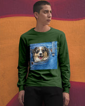 Load image into Gallery viewer, Australian Shepherd In Denim Pocket Gift For Dog Lovers Unisex Long Sleeve