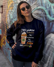 Load image into Gallery viewer, The Quarantine Time With Yarn And Coffee Gift For Women Sweatshirt