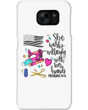 Load image into Gallery viewer, She Works Willingly With Her Hands Gift For Sew Lovers Phone case