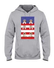 Load image into Gallery viewer, America USA FLag In My Heart Shih Tzu Gift For Dog Lovers Hoodie