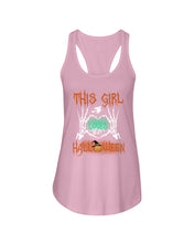 Load image into Gallery viewer, This Girl Loves Halloween Gift For Girls Ladies Flowy Tank