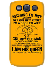 Load image into Gallery viewer, A Spoiled Wife Of An October Grumpy Old Man Birthday Meaningful Gift Phone case