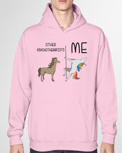 Load image into Gallery viewer, Funny Difference Between Me And Other Psychotherapists Unicorn And Horse Hoodie