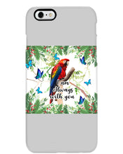 Load image into Gallery viewer, Scarlet Macaw With Butterflies I Am Always With You Gift For Lover Phone case