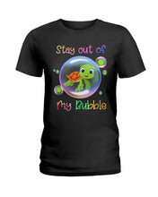 Load image into Gallery viewer, Vintage Funny Stay Out Of My Bubble Gift For Turtle Lovers Ladies Tee