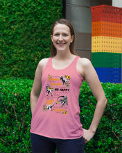 Load image into Gallery viewer, My Only Sunshine Make Me Happy Special Custom Design Ladies Flowy Tank