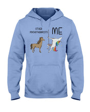 Load image into Gallery viewer, Funny Difference Between Me And Other Psychotherapists Unicorn And Horse Hoodie