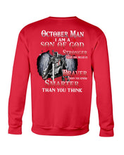 Load image into Gallery viewer, October Man Son Of God Birthday Meaningful Gift For Men Sweatshirt