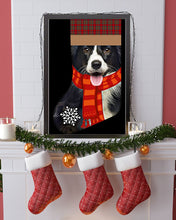 Load image into Gallery viewer, Santa Border Collie In Stock Gift For Dog Lovers Vertical Poster