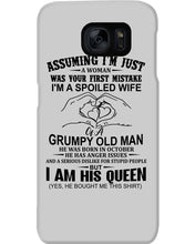 Load image into Gallery viewer, A Spoiled Wife Of An October Grumpy Old Man Birthday Meaningful Gift Phone case