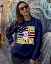 Load image into Gallery viewer, Pig America Flag Sunflower Special Custom Design Sweatshirt
