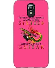 Load image into Gallery viewer, Never Underestimate A 60 Year Old Man Can Play A Guitar Phone case