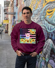 Load image into Gallery viewer, Pig America Flag Sunflower Special Custom Design Sweatshirt