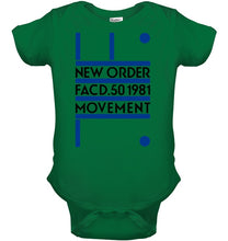 Load image into Gallery viewer, New Order Facd 501981 Movement Simple Unique Custom Design Baby Onesie