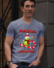 Load image into Gallery viewer, Tennis Players Magical Christmas Snowman Gift For Women Guys V-Neck
