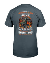 Load image into Gallery viewer, Grumpy Old Man June Too Slow To Run Birthday Meaningful Gift Guys Tee