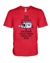 Load image into Gallery viewer, This Finn Survived The Great Toilet Paper Crisis Of 2020 Guys V-Neck