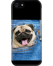 Load image into Gallery viewer, baby Pug In Denim Pocket Gift For Dog Lovers Phone case