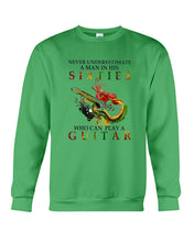Load image into Gallery viewer, Never Underestimate A 60 Year Old Man Can Play A Guitar Sweatshirt