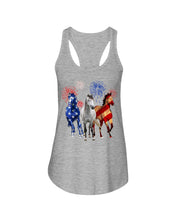 Load image into Gallery viewer, Lovely Phone Case Horse Freedom Firework Gift For Horse Lovers Ladies Flowy Tank
