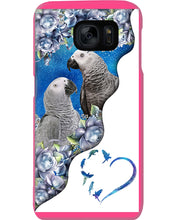 Load image into Gallery viewer, Magical Gray Couple African Parrot Gift For Bird Lovers Phone case
