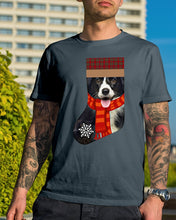 Load image into Gallery viewer, Santa Border Collie In Stock Gift For Dog Lovers Guys Tee